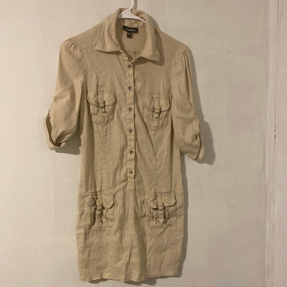 Bebe dress beige size S